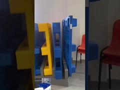 Blau 3 Läufer Schwerlast-Plastikpaletten Stahlblock Stil 1300*1100*160mm